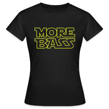 PLUS DE BASS SW - T-shirt Femme - noir - Devant - AI Model Female 172 dark (172cm)