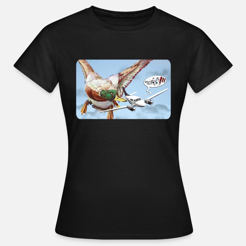 Duck Attack (version with speech bubble) - Women's T-Shirt - black