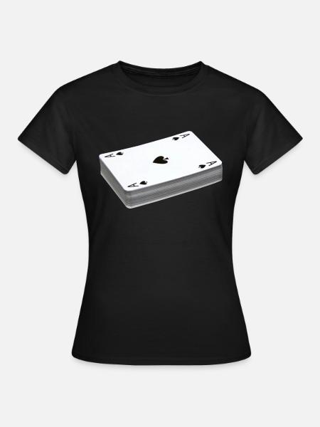 kartenstapel - Frauen T-Shirt - Schwarz