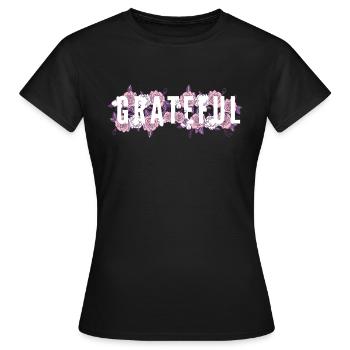 Reconnaissant - T-shirt Femme - noir - Devant - AI Model Female 172 dark (172cm)