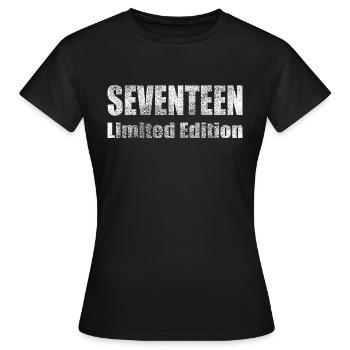 Idée cadeau de 17e anniversaire Dix-sept - T-shirt Femme - noir - Devant - AI Model Female 172 dark (172cm)