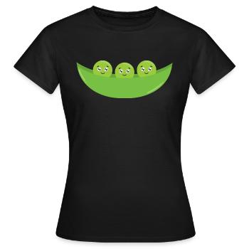 pois Français - T-shirt Femme - noir - Devant - AI Model Female 172 dark (172cm)