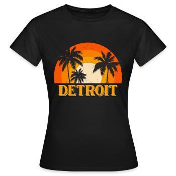 Detroit - T-shirt Femme - noir - Devant - AI Model Female 172 dark (172cm)