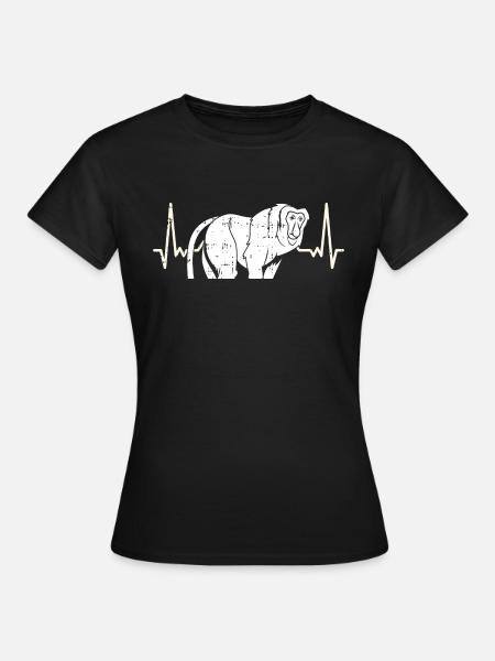 Proboscis-Affe Langnase - Frauen T-Shirt - Schwarz