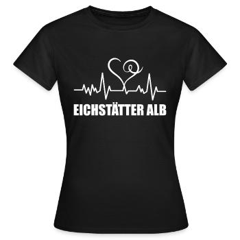 Heartbeat Eichstätter Alb - Frauen T-Shirt - Schwarz - Vorne - AI Model Female 172 dark (172cm)