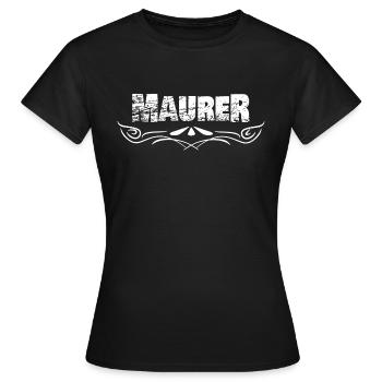 Mein Beruf ist Maurer - Frauen T-Shirt - Schwarz - Vorne - AI Model Female 172 dark (172cm)