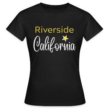 Riverside California - T-shirt Femme - noir - Devant - AI Model Female 172 dark (172cm)