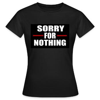 Désolé pour rien - T-shirt Femme - noir - Devant - AI Model Female 172 dark (172cm)