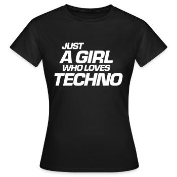 Techno Girl Design - Frauen T-Shirt - Schwarz - Vorne - AI Model Female 172 dark (172cm)