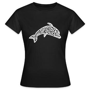 Culture des Incas, Dauphin - T-shirt Femme - noir - Devant - AI Model Female 172 dark (172cm)
