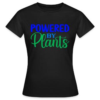 Powered by Plants - Women's T-Shirt - black - Front - AI Model Female 172 dark (172cm)