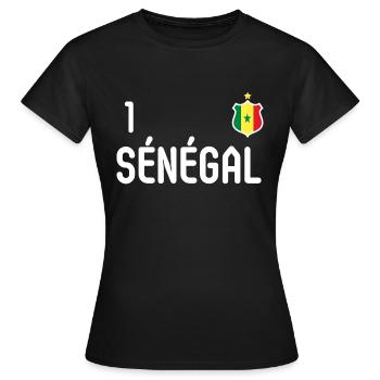 Sénégal équipe de football - T-shirt Femme - noir - Devant - AI Model Female 172 dark (172cm)