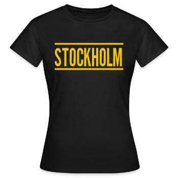 Stockholm - Frauen T-Shirt - Schwarz - Vorne - AI Model Female 172 dark (172cm)
