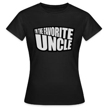 at The Favorite Uncle - Women's T-Shirt - black - Front - AI Model Female 172 dark (172cm)