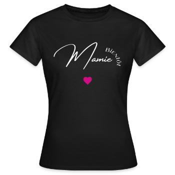 Bientôt mamie - T-shirt Femme - noir - Devant - AI Model Female 172 dark (172cm)