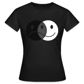 De bonne humeur ou de mauvaise humeur - T-shirt Femme - noir - Devant - AI Model Female 172 dark (172cm)