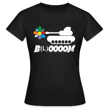 Bloom Boom - Women's T-Shirt - black - Front - AI Model Female 172 dark (172cm)