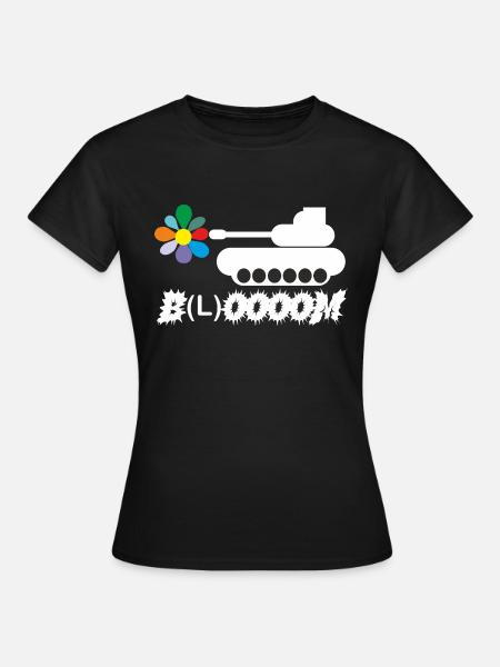 Blüte-Boom - Frauen T-Shirt - Schwarz
