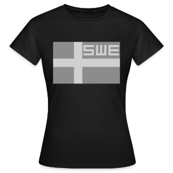 Suède tactique - T-shirt Femme - noir - Devant - AI Model Female 172 dark (172cm)