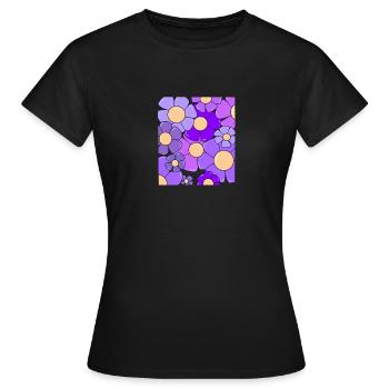 Blumen United - Frauen T-Shirt - Schwarz - Vorne - AI Model Female 172 dark (172cm)