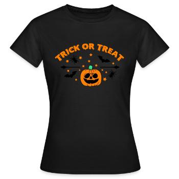 trick or treat 01 - Frauen T-Shirt - Schwarz - Vorne - AI Model Female 172 dark (172cm)