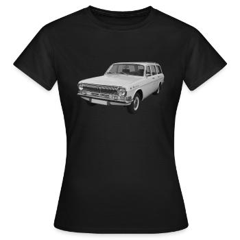 Voiture GAZ M 24-02 Volga Kombi Union Soviétique Oldtimer - T-shirt Femme - noir - Devant - AI Model Female 172 dark (172cm)