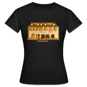 Mairie de Germersheim Rhin Rhénanie-Palatinat - T-shirt Femme - noir - Devant - AI Model Female 172 dark (172cm)