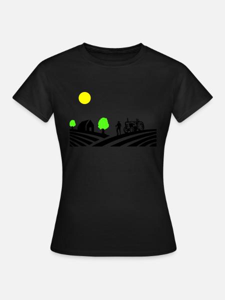 traktor farm - Frauen T-Shirt - Schwarz