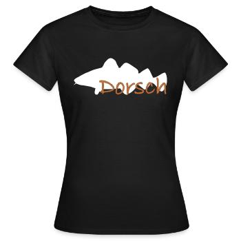 Dorsch weiss - Frauen T-Shirt - Schwarz - Vorne - AI Model Female 172 dark (172cm)