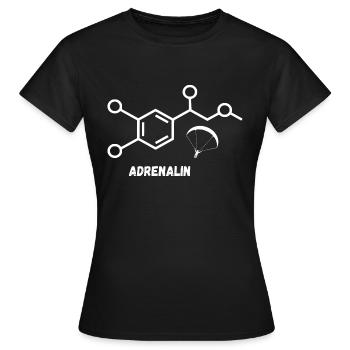 Adrenalin Paragleiten - Frauen T-Shirt - Schwarz - Vorne - AI Model Female 172 dark (172cm)