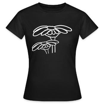 flower symbol plant flowers symbol - Women's T-Shirt - black - Front - AI Model Female 172 dark (172cm)