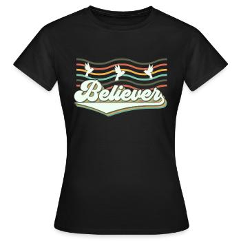Croyant - T-shirt Femme - noir - Devant - AI Model Female 172 dark (172cm)