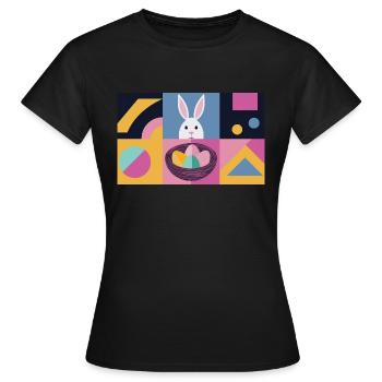 Lapin de Pâques n° 04 - T-shirt Femme - noir - Devant - AI Model Female 172 dark (172cm)