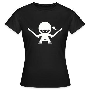 ninja - Frauen T-Shirt - Schwarz - Vorne - AI Model Female 172 dark (172cm)