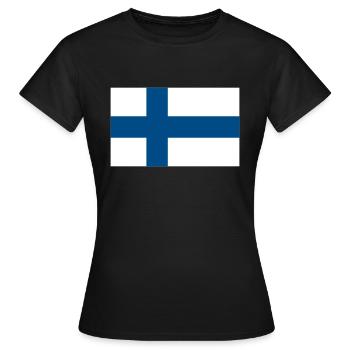 Finlande - T-shirt Femme - noir - Devant - AI Model Female 172 dark (172cm)