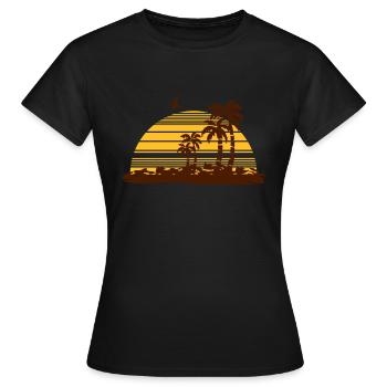 sunset - Frauen T-Shirt - Schwarz - Vorne - AI Model Female 172 dark (172cm)
