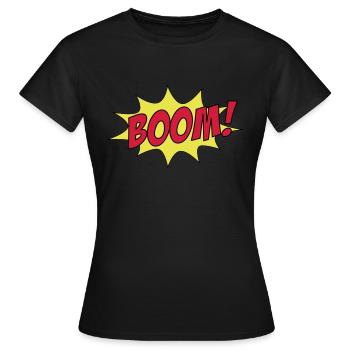 BOOM! - Women's T-Shirt - black - Front - AI Model Female 172 dark (172cm)