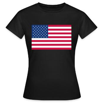 Stars and Stripes - Frauen T-Shirt - Schwarz - Vorne - AI Model Female 172 dark (172cm)