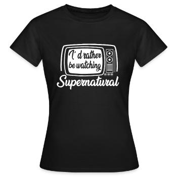 REGARDER SUPERNATURAL, CADEAU - T-shirt Femme - noir - Devant - AI Model Female 172 dark (172cm)
