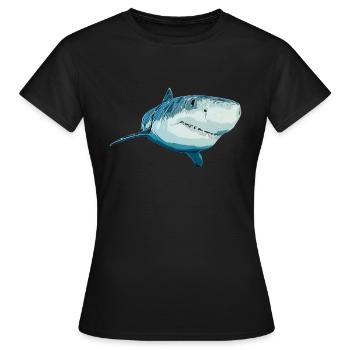 Tigerhai - Frauen T-Shirt - Schwarz - Vorne - AI Model Female 172 dark (172cm)