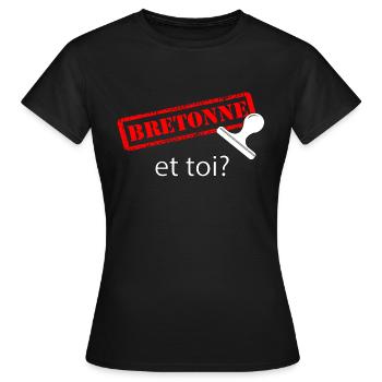 Bretagne bretonisch - Frauen T-Shirt - Schwarz - Vorne - AI Model Female 172 dark (172cm)