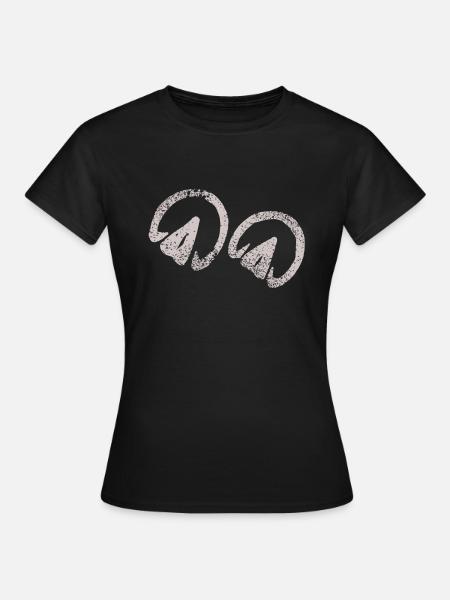 Barhuf Paarden Hoef Prints Grappig Cadeau Idee - Vrouwen T-shirt - zwart