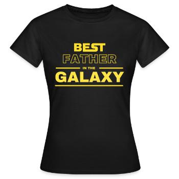 Vatertag, bester Vater in der Galaxis - Frauen T-Shirt - Schwarz - Vorne - AI Model Female 172 dark (172cm)