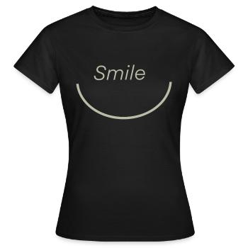 Smile - T-shirt Femme - noir - Devant - AI Model Female 172 dark (172cm)