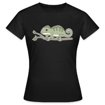 Caméléon - T-shirt Femme - noir - Devant - AI Model Female 172 dark (172cm)