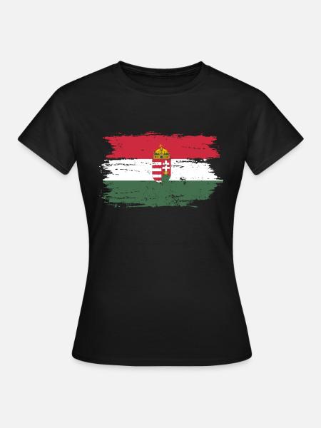 Ungarn Flagge für stolze Deutsch-Ungaren - Frauen T-Shirt - Schwarz