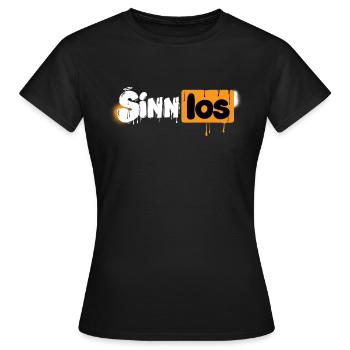 Sinnlos Statement Lettering - Frauen T-Shirt - Schwarz - Vorne - AI Model Female 172 dark (172cm)
