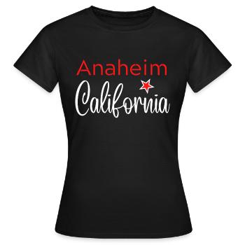 Anaheim California - T-shirt Femme - noir - Devant - AI Model Female 172 dark (172cm)