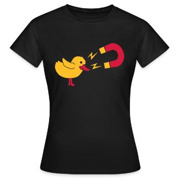 Logo Chick Magnet Womanizer - T-shirt Femme - noir - Devant - AI Model Female 172 dark (172cm)
