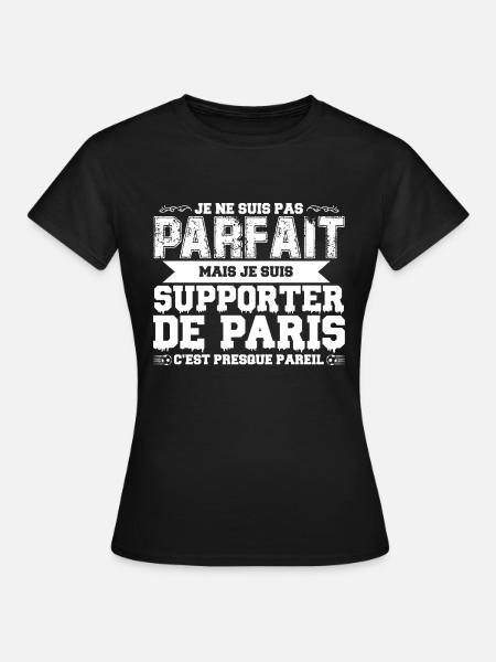 je suis un mec simple j'aime Paris sg footballeur - T-shirt Femme - noir